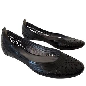 Belle By Sigerson Morrison Black Andromeda Patent Leather Ballet Flats Sz 8.5 S2